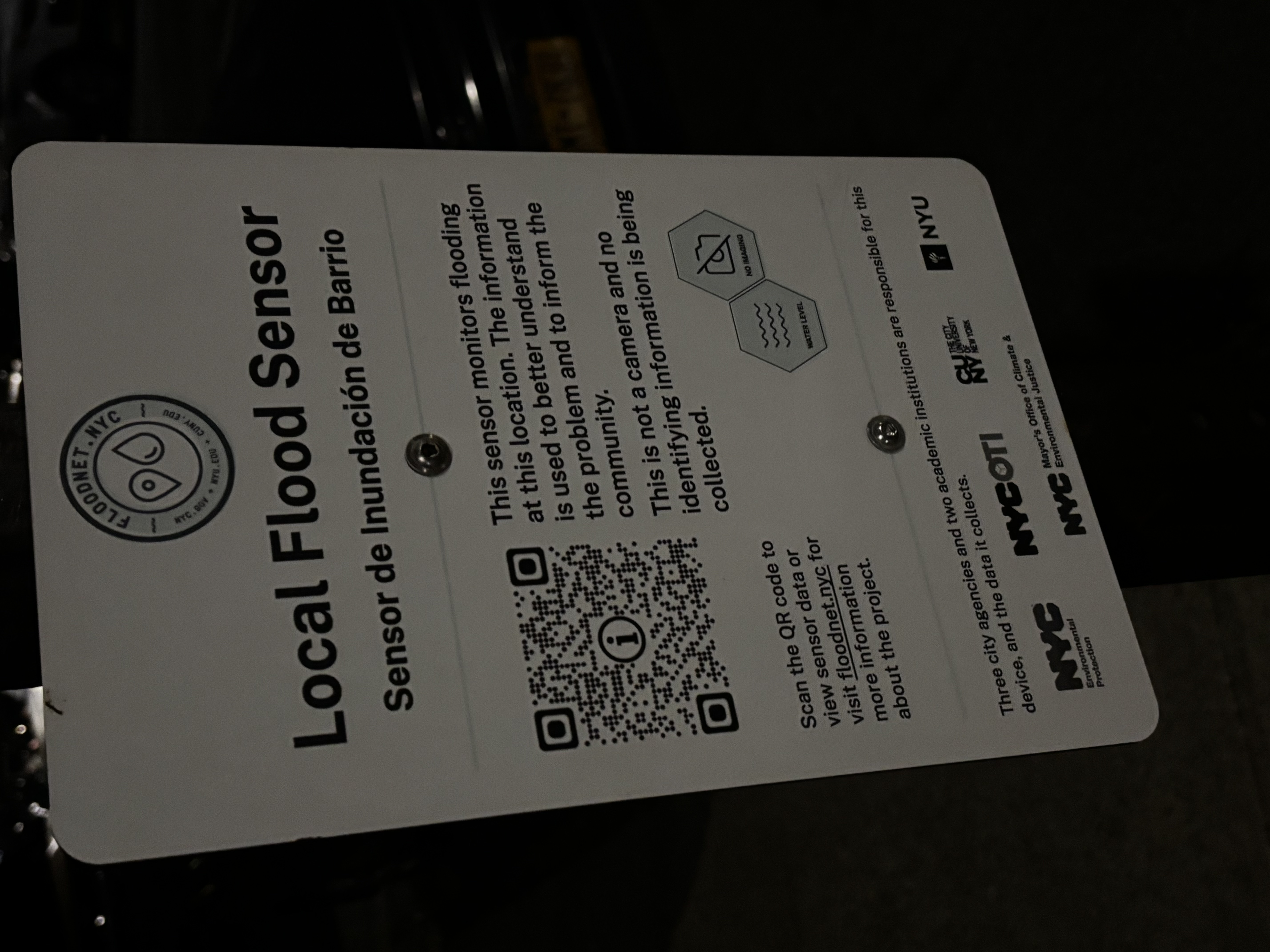 Flood Sensor Sign